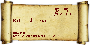Ritz Tímea névjegykártya