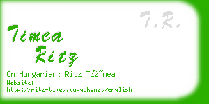 timea ritz business card